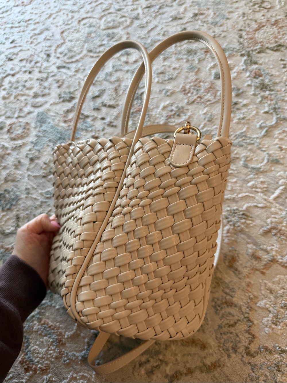 The Hollace Tote - Woven Mini Edition, Beige - Picture 12 of 13